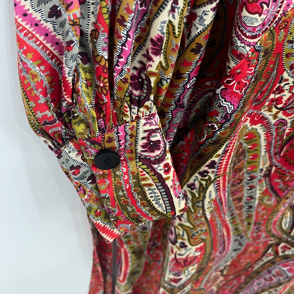 Zara paisley satin midi dress - Picture 9 of 11